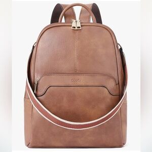 NWT CLUCI Small Backpack for Women, Womens Backpack PU Backpack Purse Brown